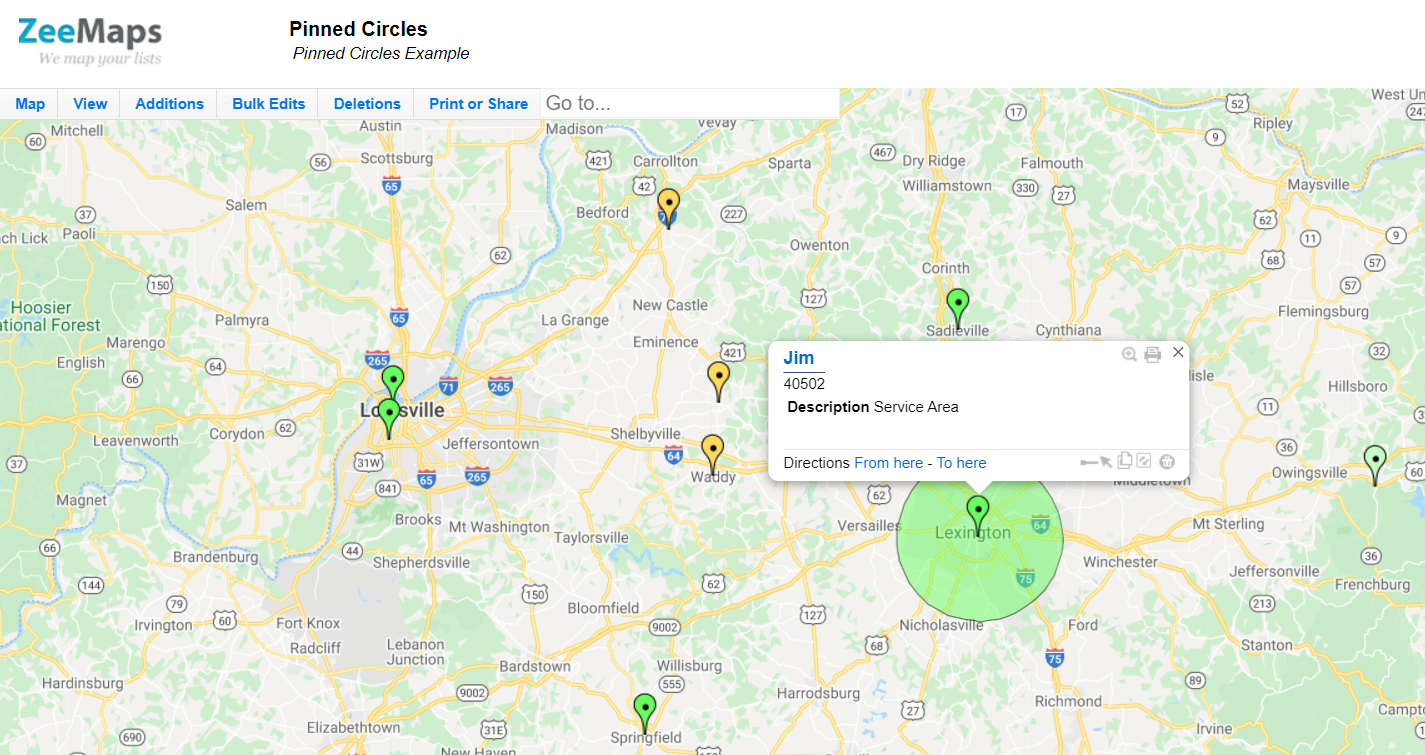 Create Pinned Circles on a Map - ZeeMaps Blog