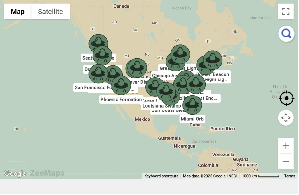 Map Labeled without de-cluttering has several overlapping labels, making most of them unreadable.