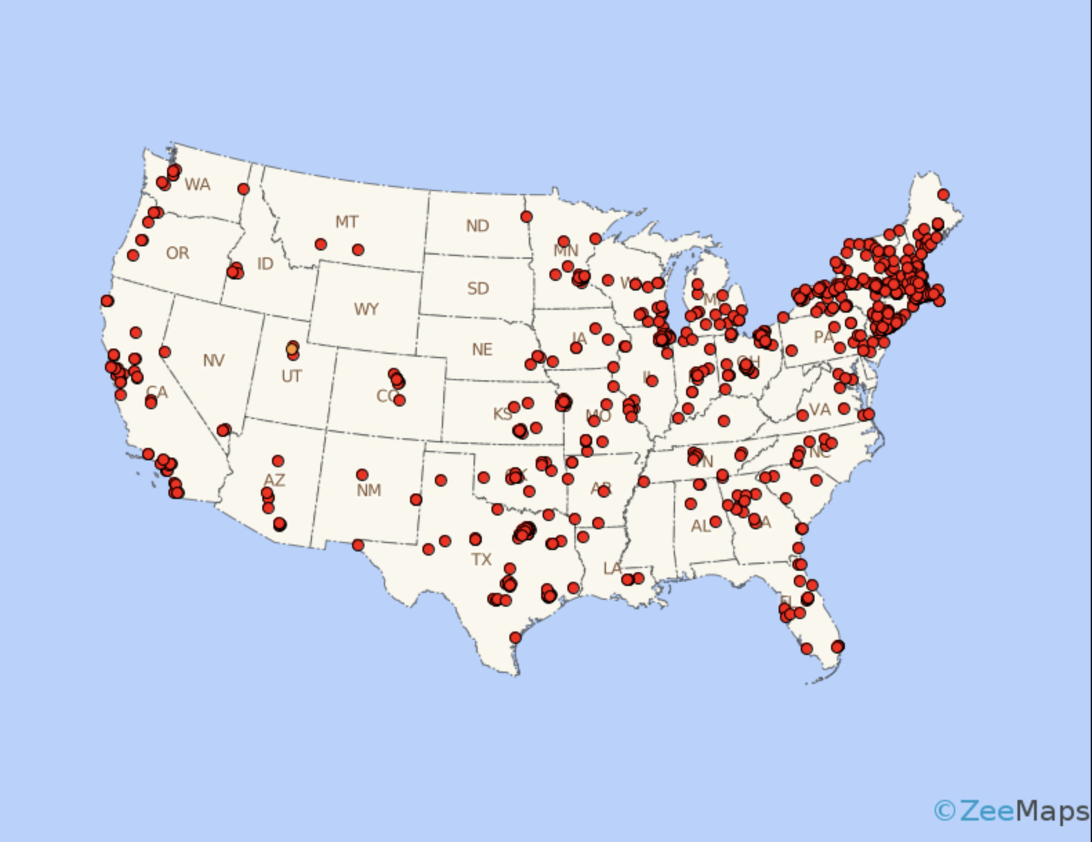 Dot Distribution Map