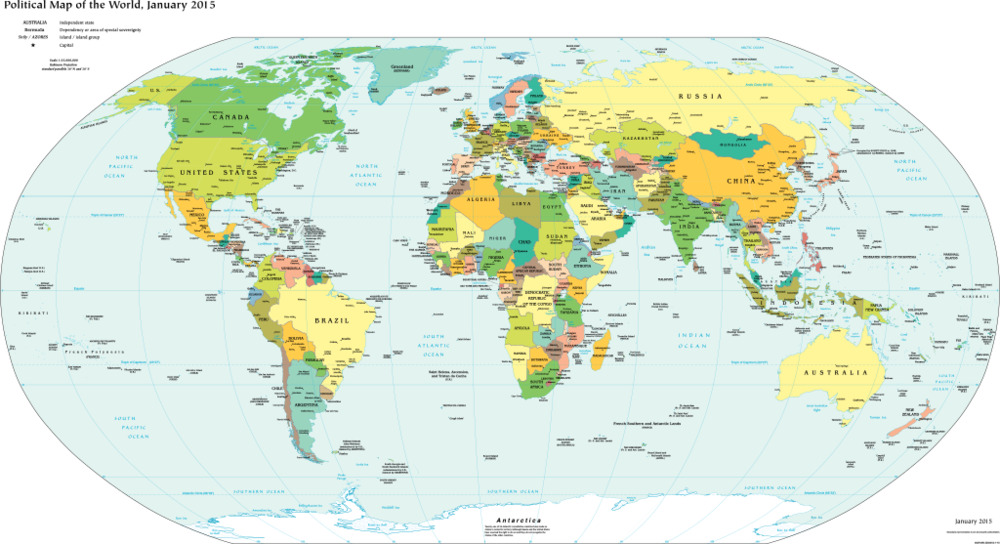 What is a political map - world map